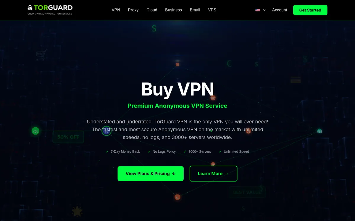 Preisseite von TorGuard – VPN Österreich im Test